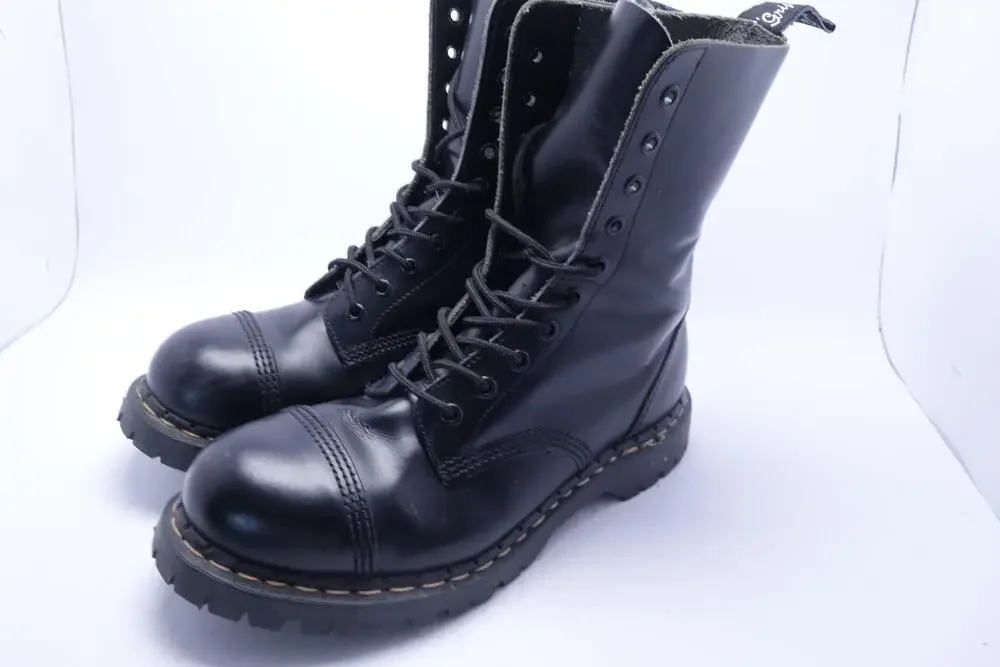 Gripfast Boots Mens Size 10 US 9 EU Black Leather Cap Toe Combat Made England